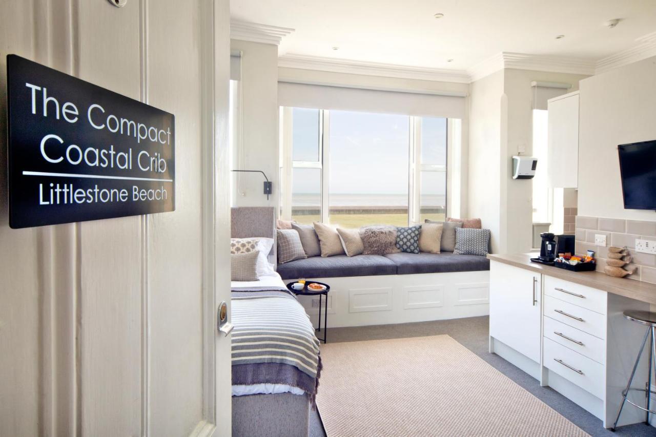 Beachfront Compact Coastal Crib, Direct Sea Views & Air Conditioning Littlestone-on-Sea 外观 照片